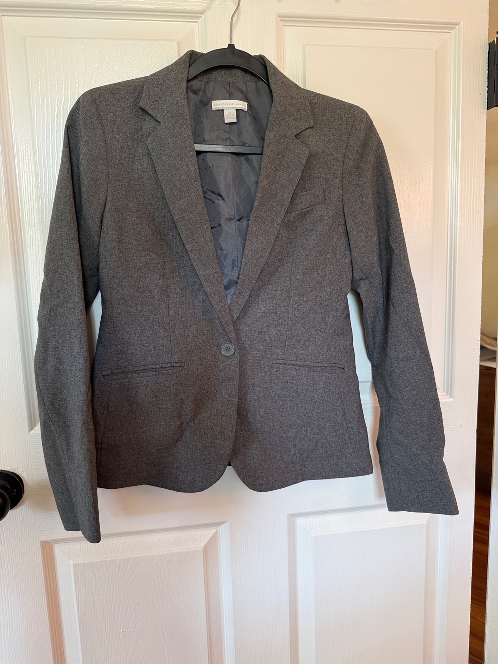 NY&C Women's Grey Single-Button Blazer